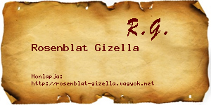 Rosenblat Gizella névjegykártya