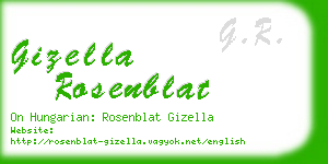 gizella rosenblat business card